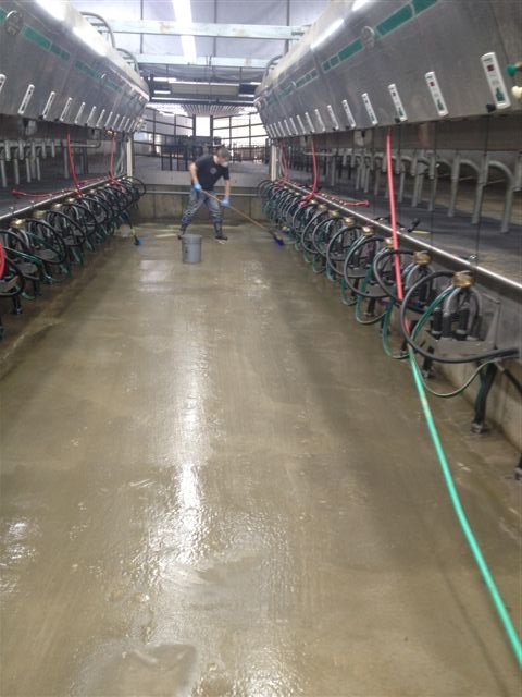 Wash-down agricultural facility steel protected against corrosion